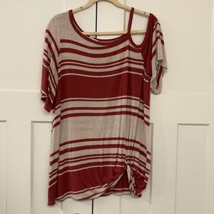 143 Story tunic size medium burnt orange & tan